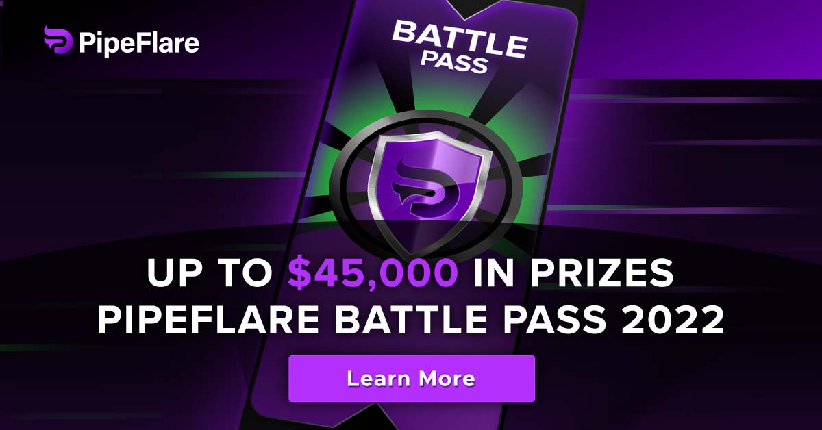 PipeFlare's tweet photo. 🎉🎉 #NFTGiveway 🎉🎉
Giveaway For 5 Free Battle Passes

How to enter:
1. Follow @PipeFlare
2. Like and RT this tweet 🔁
3. Purchase at least 1 Battle Pass Now👉 https://t.co/EJnEM7duWn✅

Winners will be announced on April 24🚀 https://t.co/ON02lGcjlX