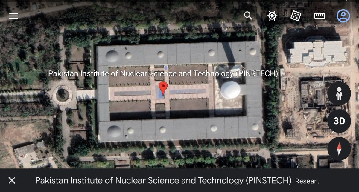 Wikipedia now showing Pakistan Atomic Research Reactor with coordinates 🤦