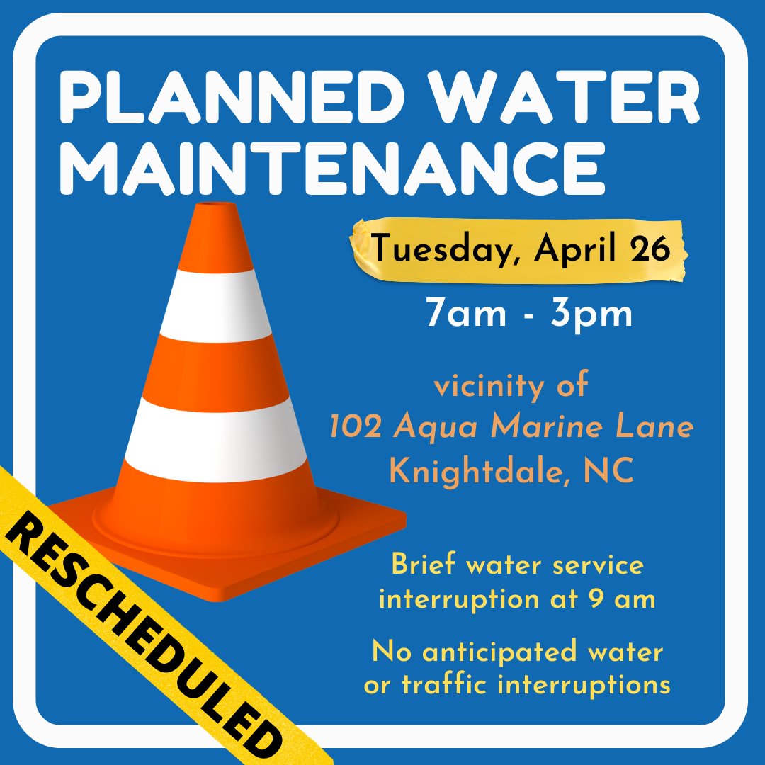 Knightdale, NC on Twitter "Good morning, Knightdale. Due to inclement