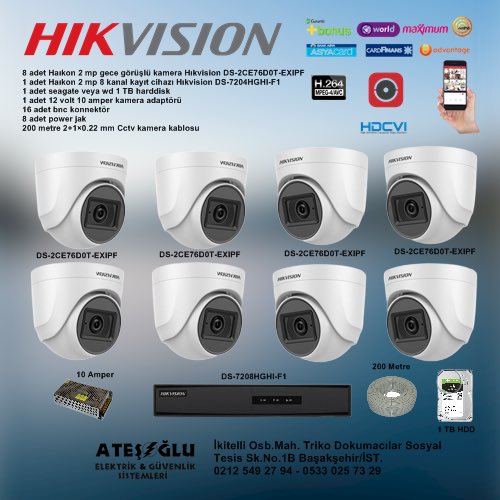 Hıkvision Dome Set #haikon #hikvision #kamerasistemleri #kamerasistemi #hikvision_cctv #hikvisioncctv #hikvisioncamera #güvenlikkamerası #güvenliksistemleri #ateşoğlu #başakşehir #istanbul #i̇stanbul