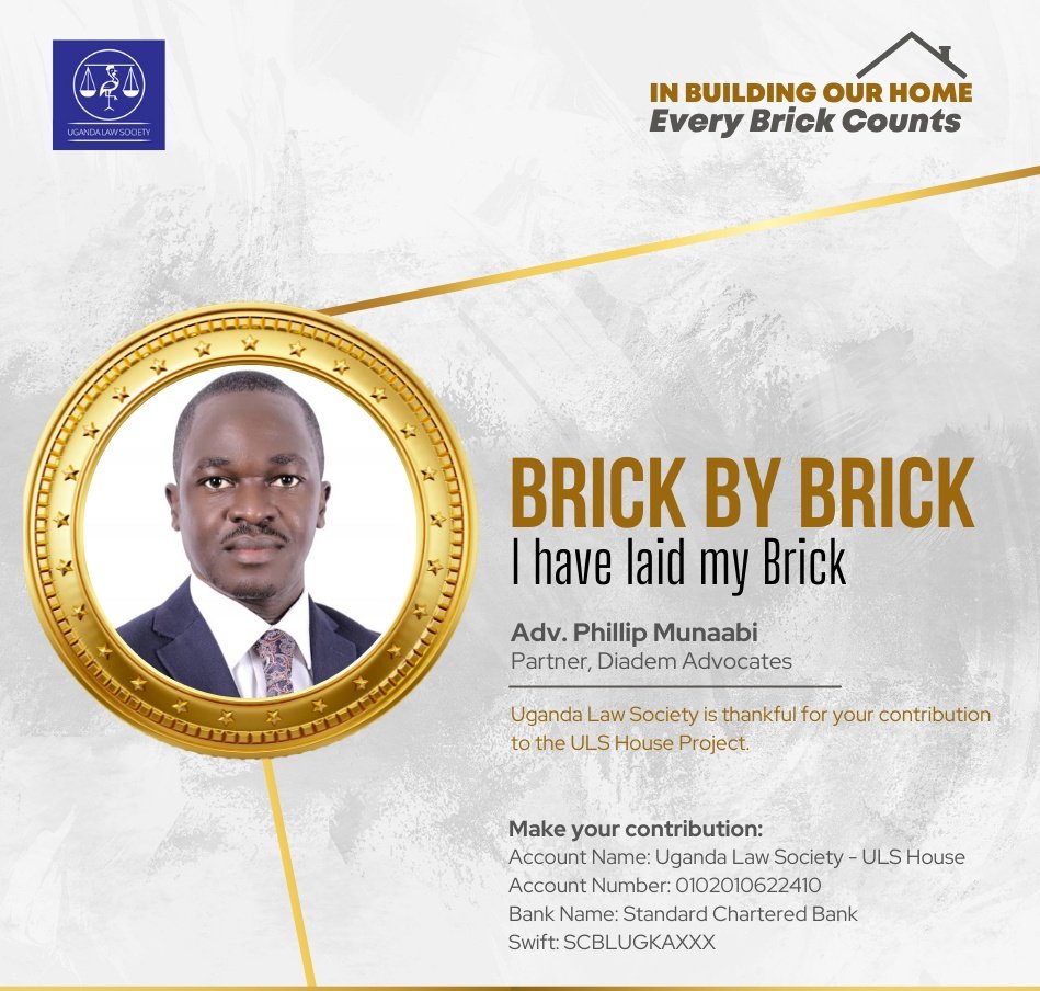 ug_lawsociety's tweet photo. A Huge thank you to Adv. Phillip Munaabi.
Let's build our home #EveryBrickCounts https://t.co/4MJKOSaEZl