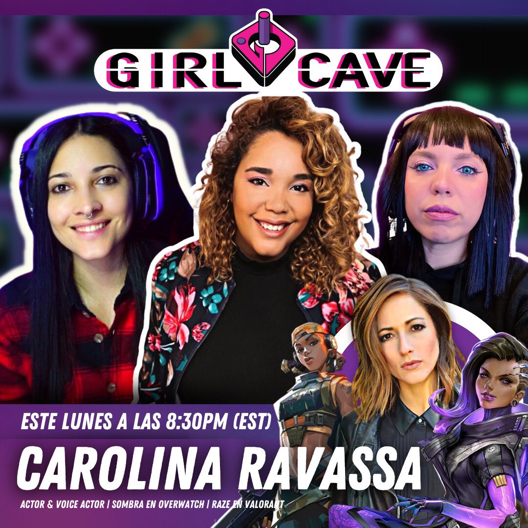GamingDori's tweet photo. Mi gente! Esta noche nuestro programa El Girl Cave por @elgamercave se complace en presentarles una invitada muy especial: @carolinaravassa 🎮 Mejor conocida por su voice acting como Sombra en Overwatch y Raze en Valorant. Comenzamos a las 8:30Pm (EST) 
-
https://t.co/q57C1WkGiH https://t.co/R4mYkkLulp
