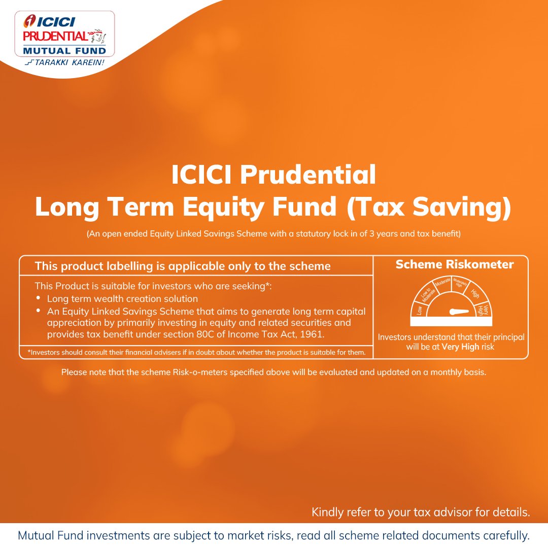 ICICIPruMF's tweet photo. Take a big bite out of your tax deductions and build your wealth with our ICICI Prudential Long Term Equity Fund (Tax Saving). To know more about this #JodiKamaalKi, click here: https://t.co/f3IASRCJDi
#LTEF #Tax #Taxsaving #investment #ICICIPruMF #ICICIPrudentialMutualFund https://t.co/iaE2onPARv