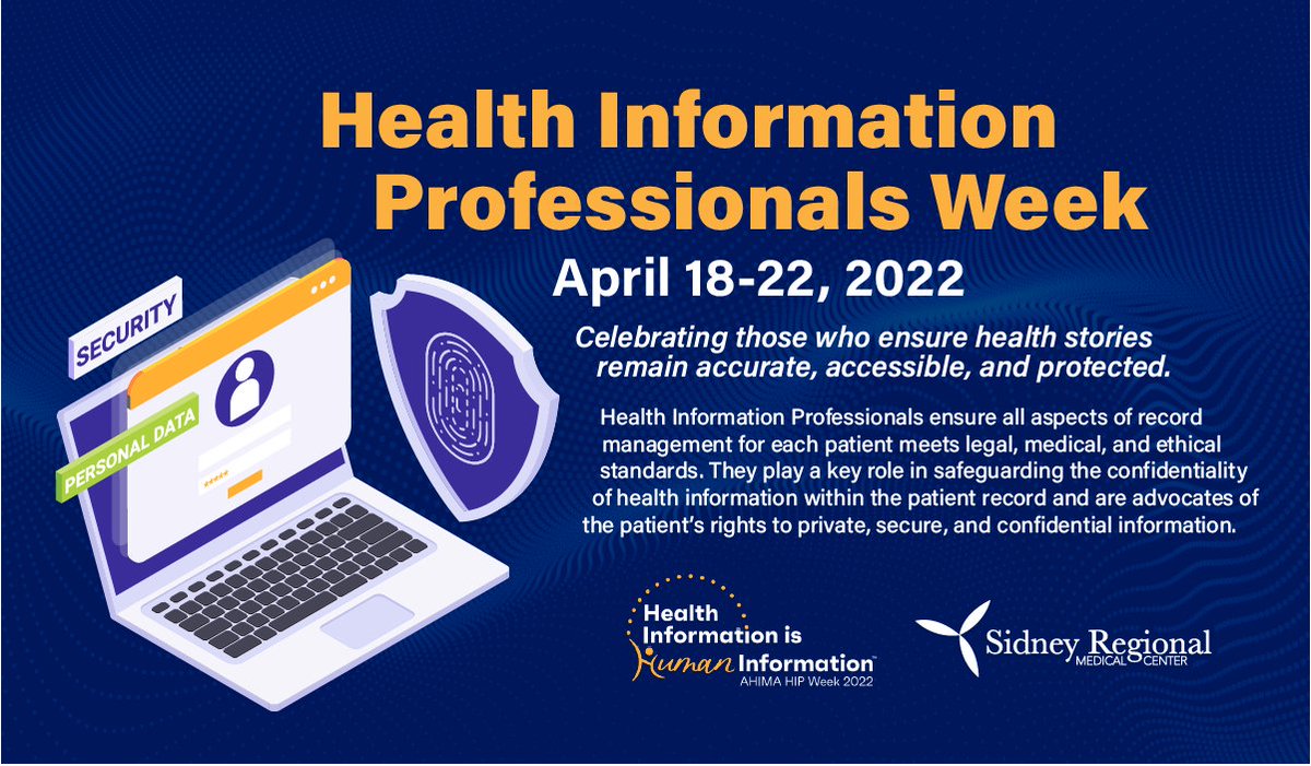 Thank you to our SRMC Health Information Management (HIM) Department for keeping our patient information safe, secure, and protected! Your diligence plays a large role in our patient care success. 🔐👏 #HIPWeek