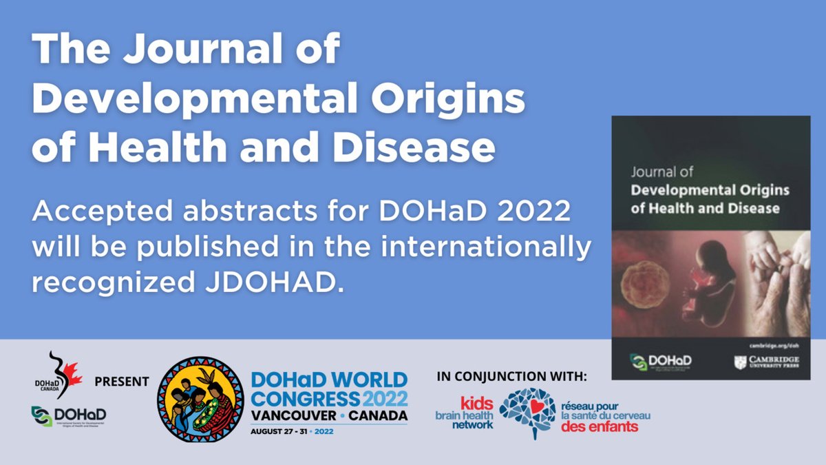 DOHaD2022's tweet image. The #DOHaD Journal is a leading publication on early environments, development and later health. Be part of this amazing scientific collaboration and have your work published in @jdohad1!

Learn more: bit.ly/3HfEukj

#JDOHaD
#DevelopmentalProgramming
#Epigenetics