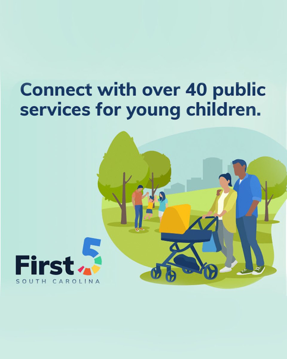 Fam_Con_SC's tweet image. First 5 SC provides a one-stop, online portal for families and advocates to learn about public programs and services! Find information about early intervention, child care, nutrition, parenting support programs and more in your area! Visit first5sc.org to get started.