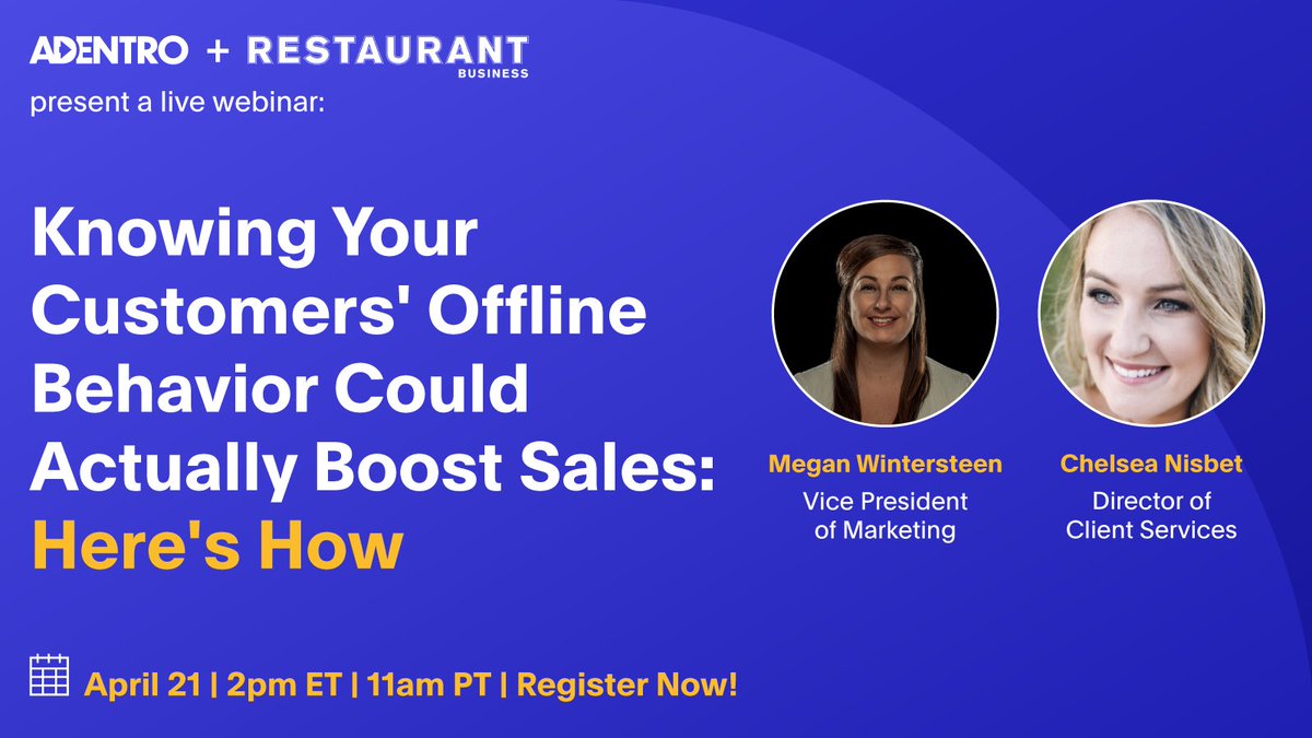👉THIS THURSDAY 4/21👈 Don’t miss our upcoming free webinar with <a href="/RB_magazine/">Restaurant Business</a> on how guest visit data can fuel your sales 💸 Register here ➡️ bigmarker.com/winsight/Knowi… 

#restaurantmarketing #restaurantbusiness