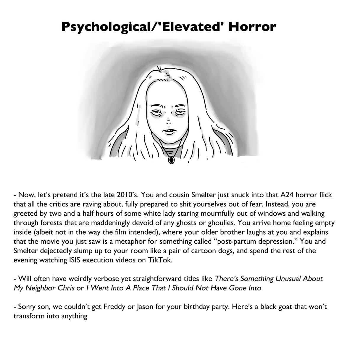 beanytuesday's tweet photo. Guide To Horror (1/2) https://t.co/6nSd5FHA9q