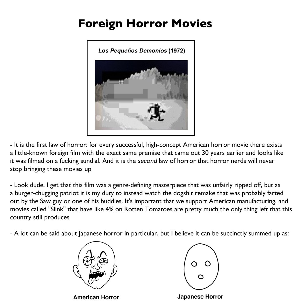 beanytuesday's tweet photo. Guide To Horror (2/2) https://t.co/bfZV7csl3W
