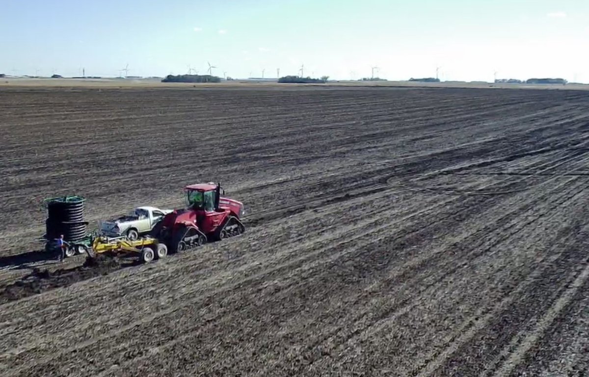 TenCorpInc's tweet photo. Spring field tiling session is underway! Contact TenCorp Inc today to get your field tiling projects on schedule. Call us at 712-376-222. https://t.co/KK9sjxmo5K