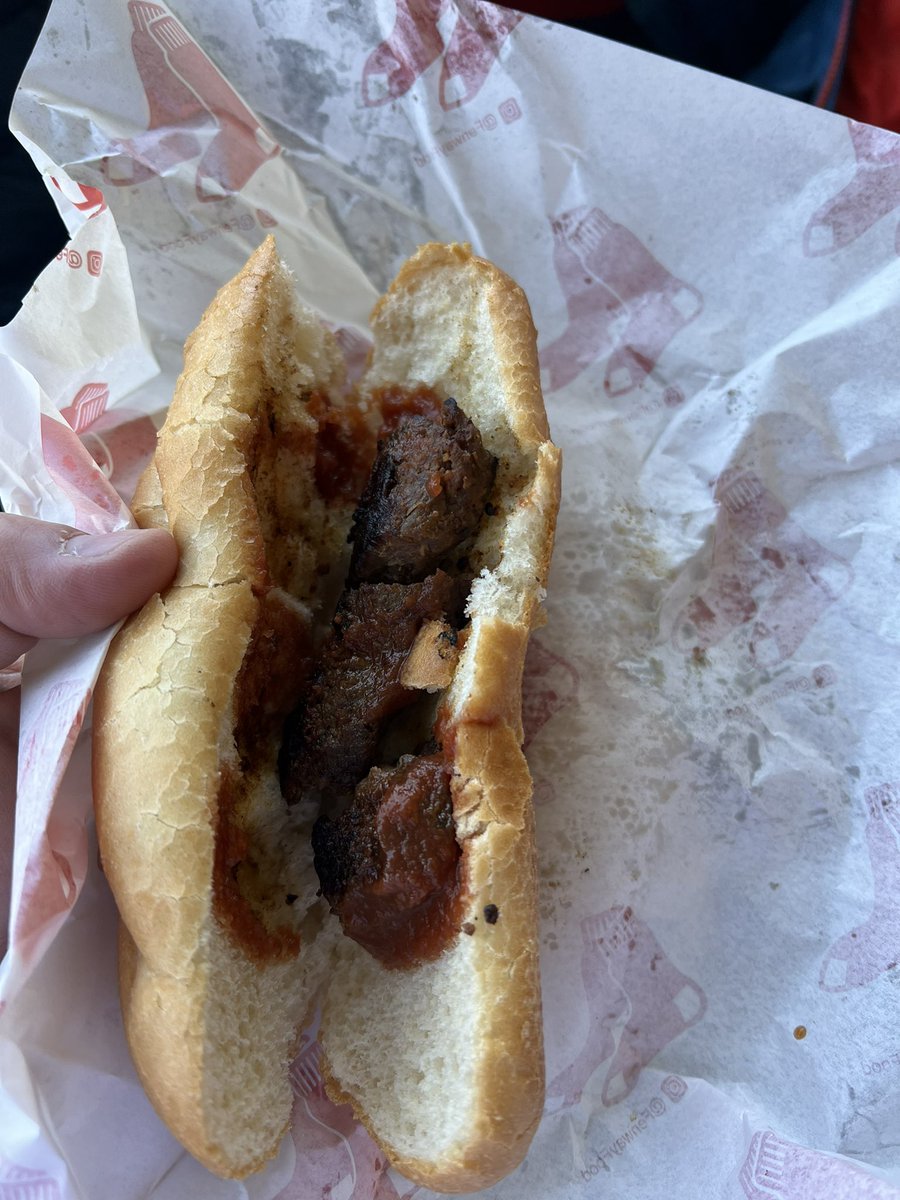 scotthatherley's tweet photo. This is very disappointing and possibly even criminal for the so-called $14 steak tip sub at @fenwaypark @RedSox #wheresthebeef https://t.co/hAux7AFcyx