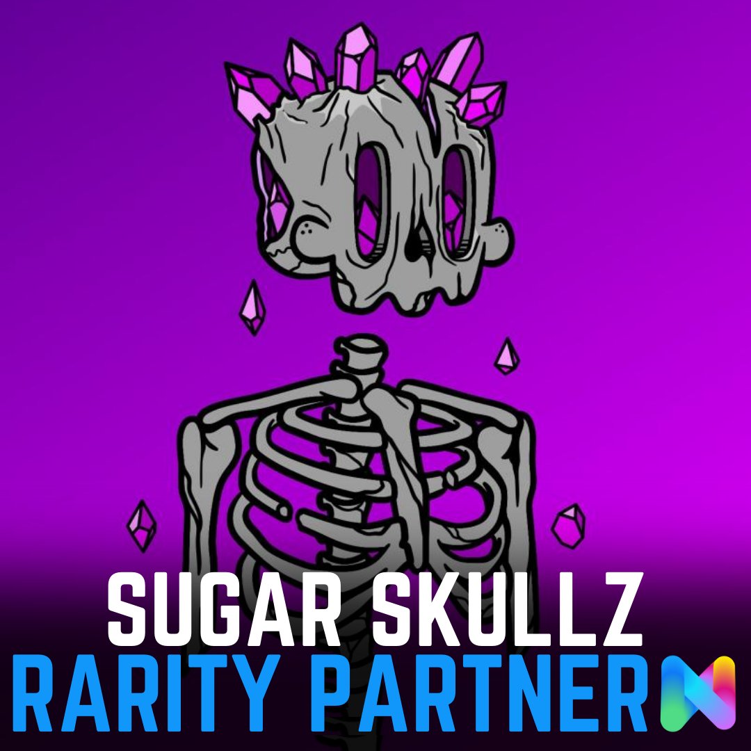 Sugar Skullz X MetaRarity 🎉

We've partnered with @SugarSkullzNFT to be their Rarity Partner for Sugar Skullz

Giving Away:
$400 (4x $100) #ETH or #Solana
🏆 1x Sugar Skullz #NFT

To enter:
1⃣Follow @SugarSkullzNFT &amp; @MetaRarity
2⃣RT, LIKE
3⃣Tag 3 friends

48H⏰ #NFTGiveaway
