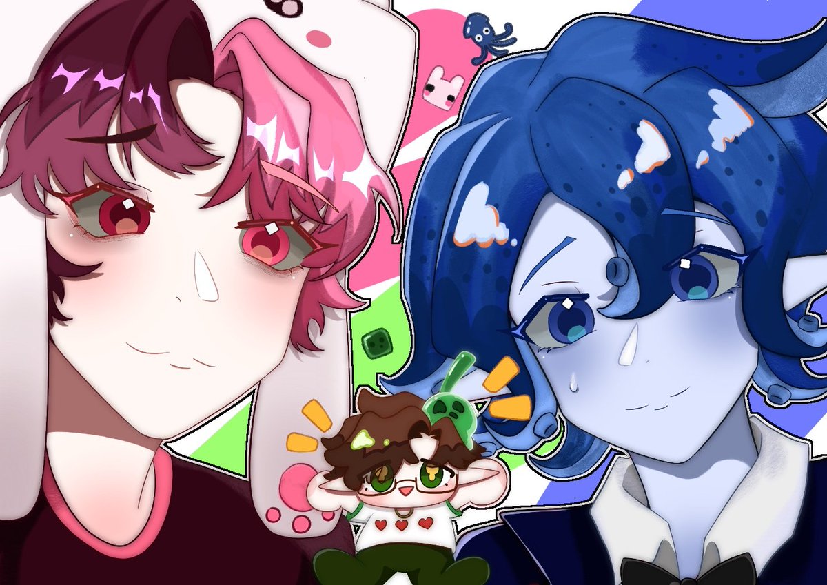 evildove2006's tweet photo. 想看他们的新视频(躺平) #phoodu #phoodufanart #squidkidfanart #squidkid #SLIMECICLE #slimeciclefanart https://t.co/DqKiVHcwYb