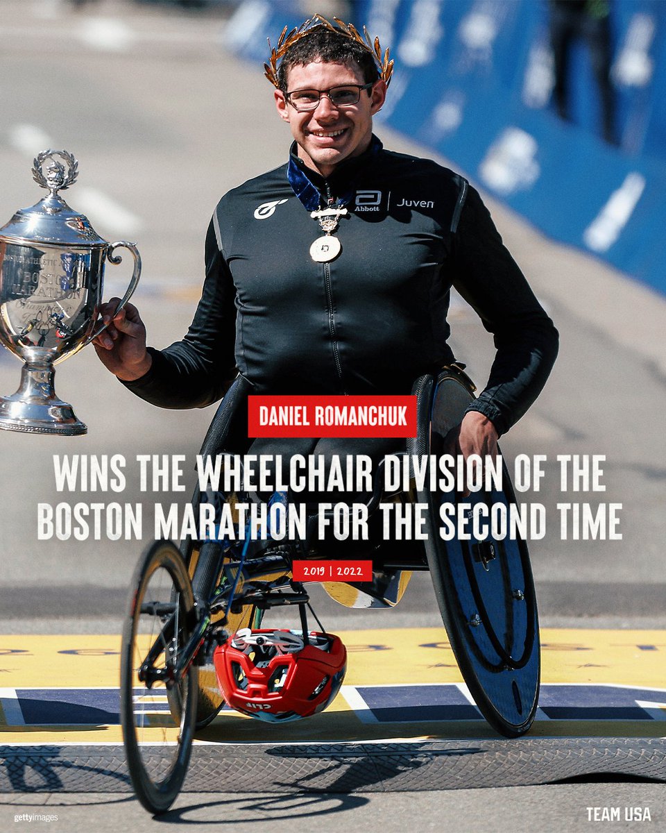 TeamUSA's tweet photo. .@RomanchukDaniel does it again. 🏆 #Boston126 https://t.co/c4lAnMgn8s