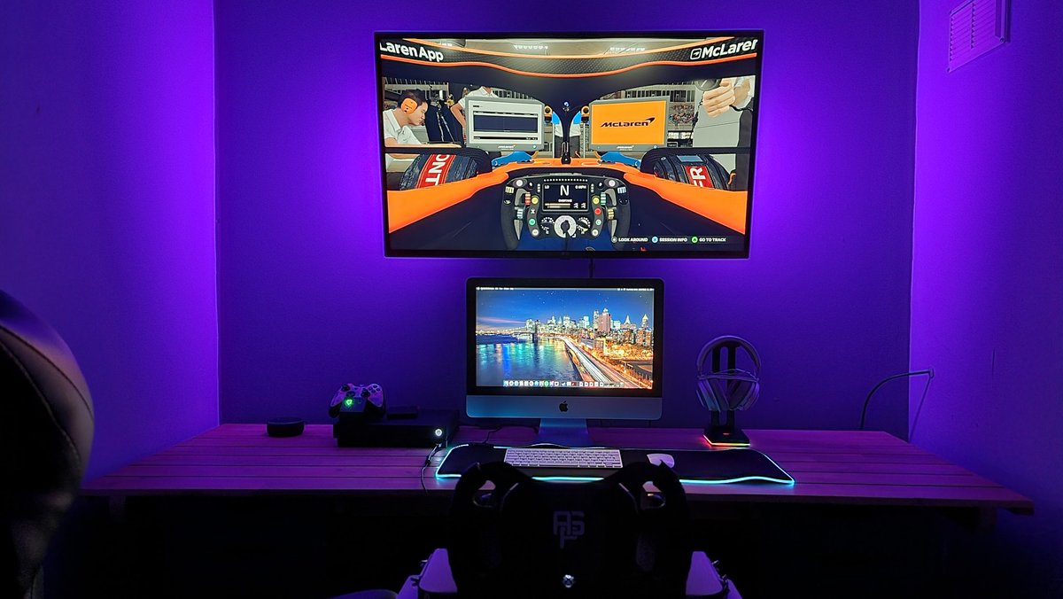 Before and after of the F1 setup, now to actually get good at wheel 👀