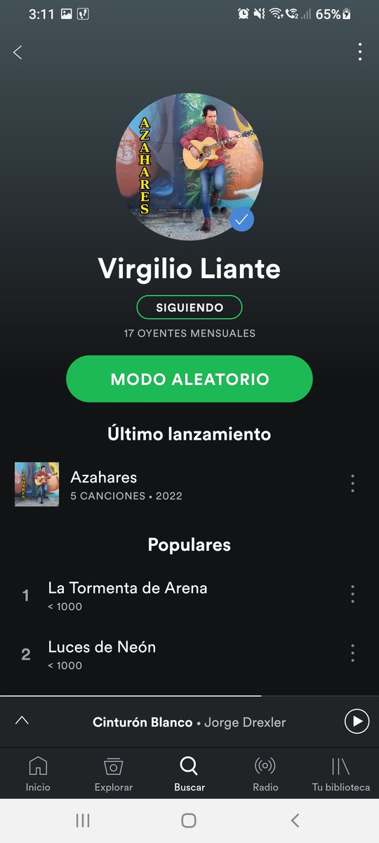 YA TENEIS TODAS MIS CANCIONES SUBIDAS A SPOTIFY.