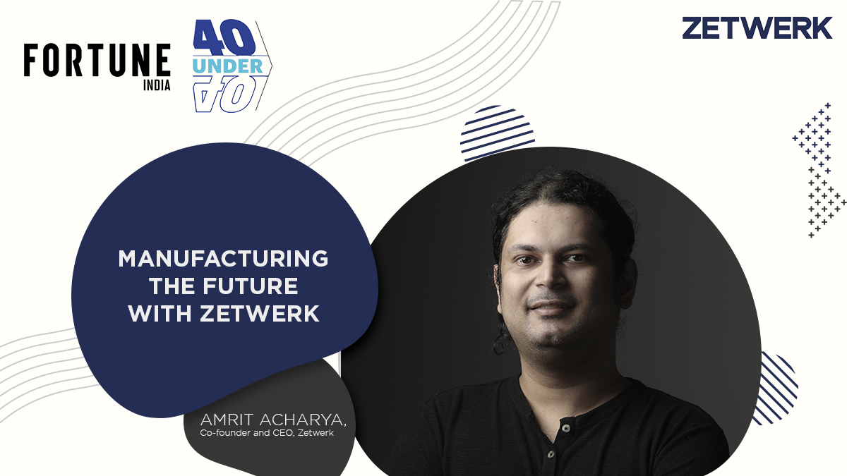 ZETWERK (@zetwerk) on Twitter photo We’re proud to announce that our Co-founder & CEO, <a href="/acharyaamrit/">Amrit Acharya</a> has been featured in <a href="/FortuneIndia/">Fortune India</a> Magazine’s 40 Under 40.
Read the full article here to explore the role Zetwerk has played in modernizing the manufacturing landscape of the country -- bit.ly/3vpAf0S We’re proud to announce that our Co-founder & CEO, <a href="/acharyaamrit/">Amrit Acharya</a> has been featured in <a href="/FortuneIndia/">Fortune India</a> Magazine’s 40 Under 40.
Read the full article here to explore the role Zetwerk has played in modernizing the manufacturing landscape of the country -- bit.ly/3vpAf0S