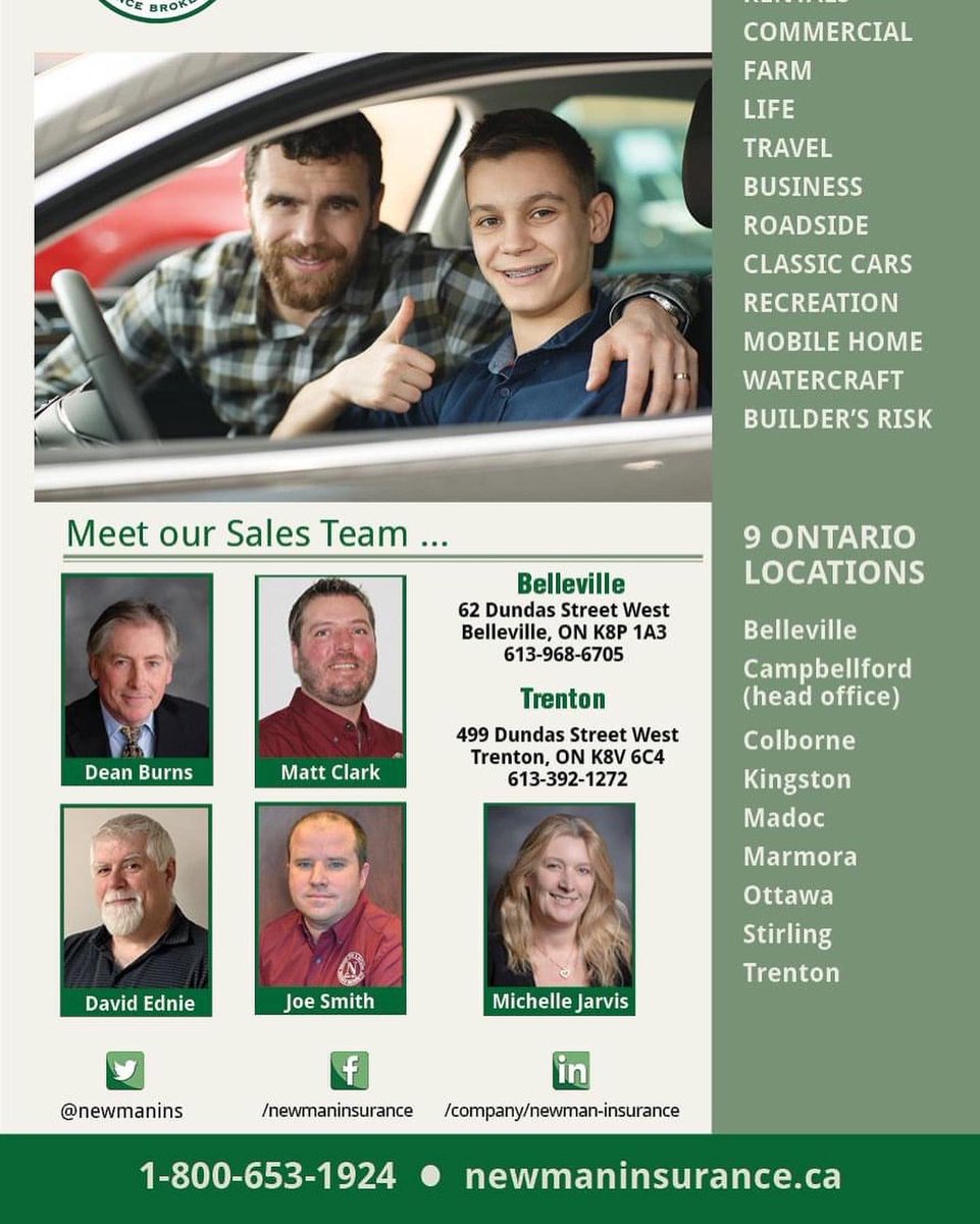 TSportsQuinte's tweet photo. Is your Teen getting their drivers licence? This is a great article by our Total Sports Supporter @Newmanins by #economical.com #economicalinsurance #newmaninsurance https://t.co/wZojAAqQ6F