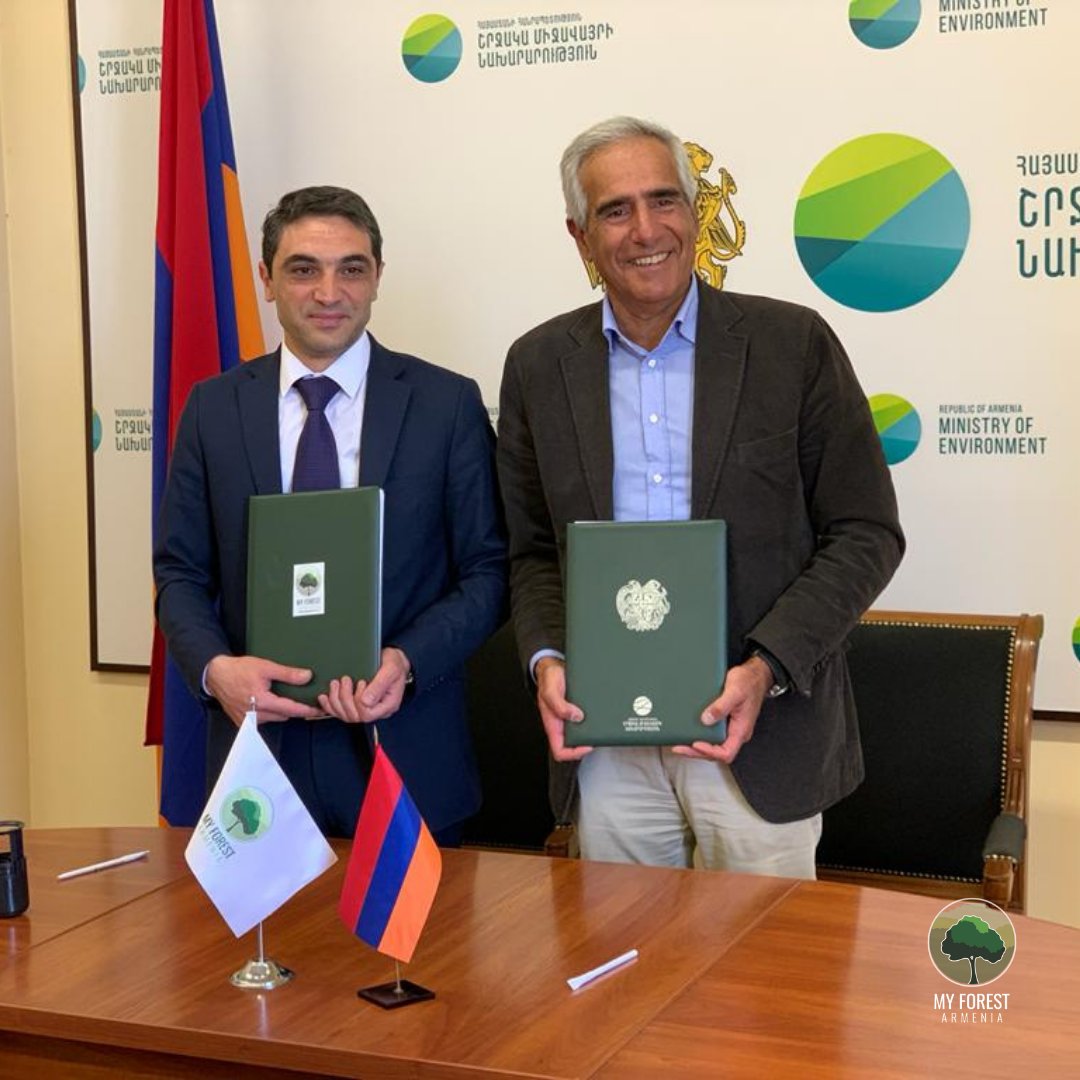 📋 We signed a memorandum of cooperation with the Ministry of Environment of the Republic of Armenia

#MyForestArmenia #PlantTreesForLife #շրջակամիջավայրինախարարություն #memorandum #reforestation