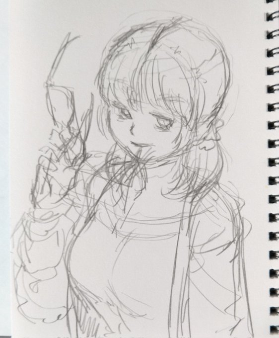 イイね&リツイートして下さった皆様、ありがとうございます☆
(*'_⊃`)人('⊂_`*){今回のラフ投下。 