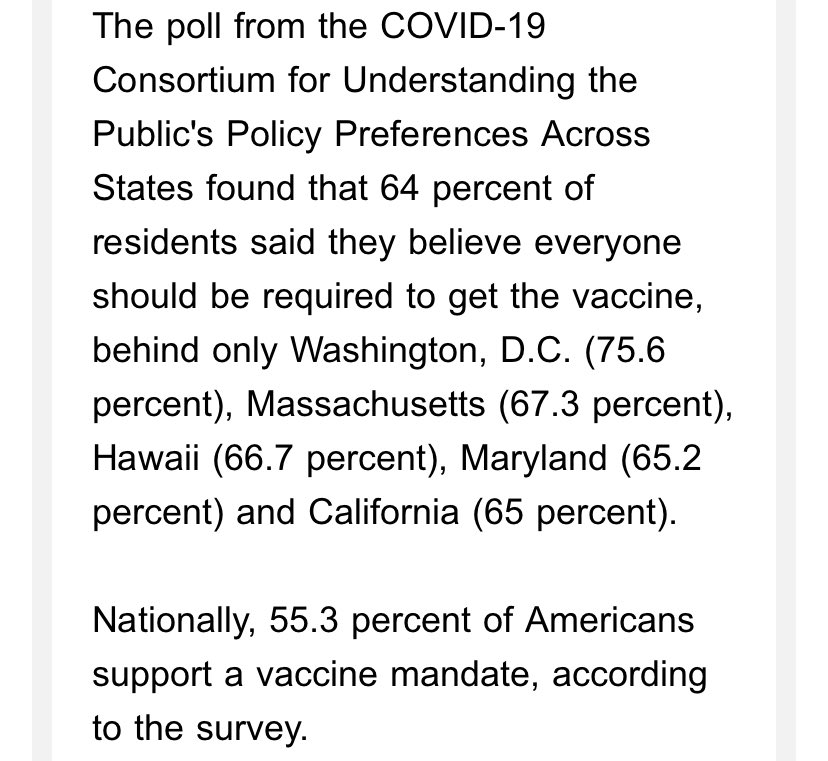 SamuelWBell's tweet photo. With @DanMcGowan reporting that Rhode Islanders still strongly support a universal vaccine mandate, despite the McKee Administration pushing hard for the surrender policy, it’s time for us to pass my mandate bill. Cases are rising again. Surrender isn’t working. https://t.co/hxXkgF8bcG