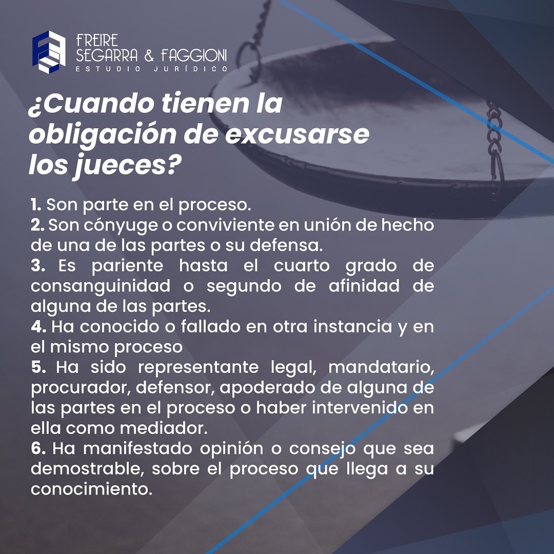 FSF_juridico's tweet image. ¿Sabes cuando tienen que excusarse los jueces? 

Aquí te lo contamos. 

#FSFJuridico #Excusa #Derecho