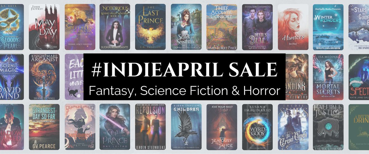 SkullgateMedia's tweet photo. We're excited to be part of the #Naratess #indieapril sale! Our entire catalogue is marked down for the month (most to $0.99!) We've got you covered: #scifi #fantasy #horror; #anthologies &amp; #novels. And check out all the other amazing writers: https://t.co/fzASHu1vu9 @Endalia https://t.co/UpwqRrYZ9Y