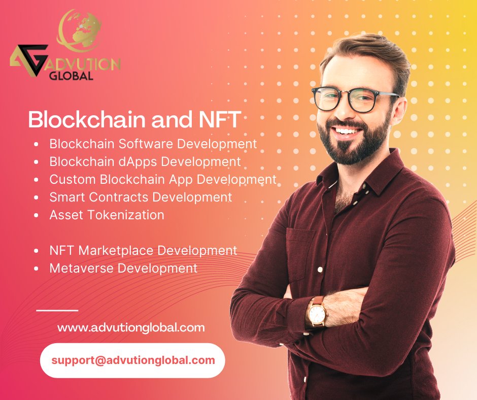AdvutionG's tweet photo. #DApps #AdvutionGlobal #DAppsDevelopment #blockchainconsulting #blockchaindevelopment #DAppsDevelopmentServices
#smartcontracts #NFTcontracts #NFTsmartcontracts #NFTCommunity 

Blockchain NFT Development Service
https://t.co/qMFCSzrR7a https://t.co/Xp5tLcgIWN