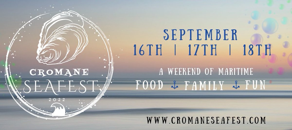 @cromaneseafest date for 2022! If you are a food or craft vendor looking to be at our festival follow this link to apply..closingdate May 1st. 

docs.google.com/forms/d/1lzf9t…