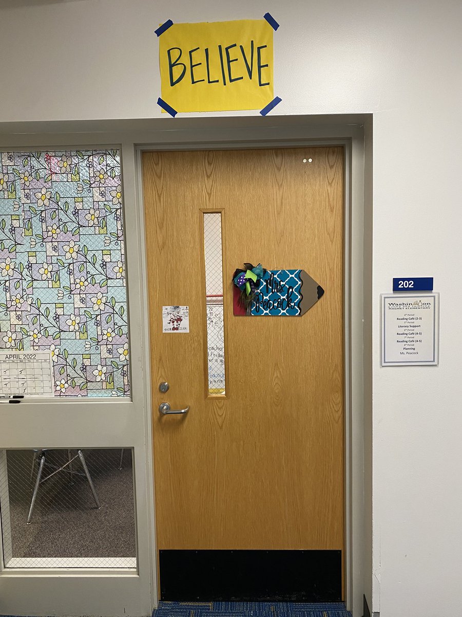 It’s the little things y’all. Shout out to my colleagues for the surprise above my door, a reminder to “Believe.”