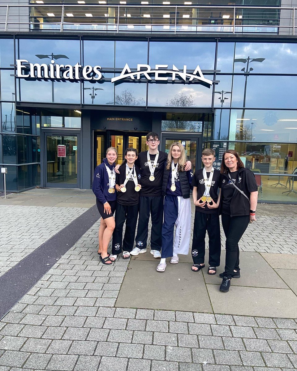 Hazelmarley's tweet photo. @cardyPE @CN_HS @UddingstonTAGB Lois pushing herself out her comfort zone..1st ever kickboxing tournament. Gold for point stop sparring….silver for continuous sparring 😁 https://t.co/PiZJlz0bom