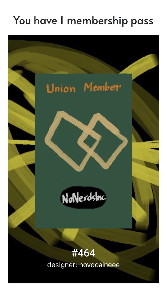 fvckB0B's tweet photo. @novocaineee @NoNerdsInc $union membership minting is Live!!! https://t.co/Zf090mJumu