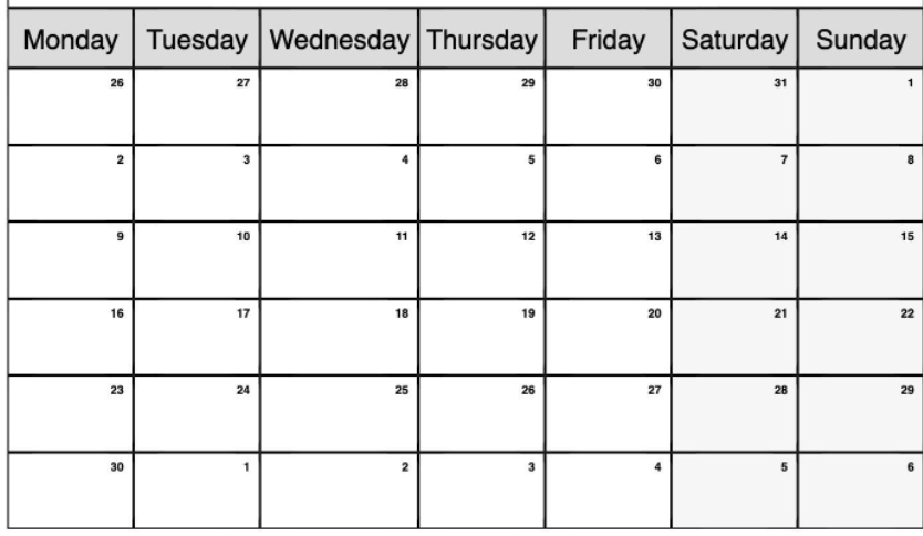 KrissBergTweets's tweet photo. gm to everyone except people who make calendars like this: https://t.co/htkUNDVxN7