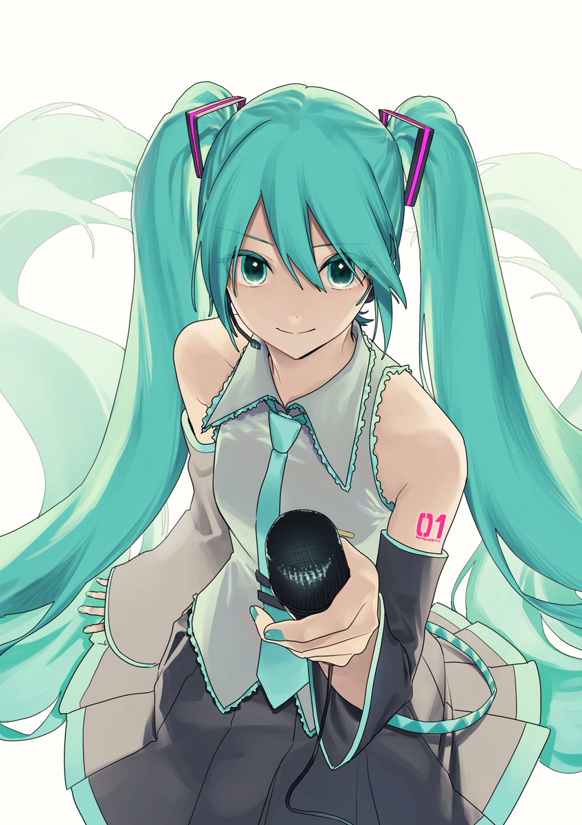 初音ミク「1日目 初音ミクさん
#100日チャレンジ 」|宇佐崎しろのイラスト