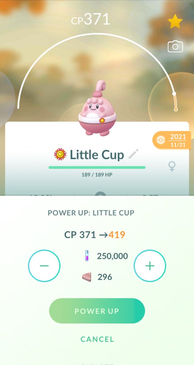 ChampCero's tweet photo. I think this is my first #maxoutmonday post....but I decided to go with this #perfect #hundo #happiny for #LittleCup in #GOBattleLeague on @PokemonGoApp. Here's hoping this little one is the tank I believe #she is!🤞#perfectmon #RIPStardust #cerosquad  #alpharigs #showmemaxedmons https://t.co/ldXKFa5Izl