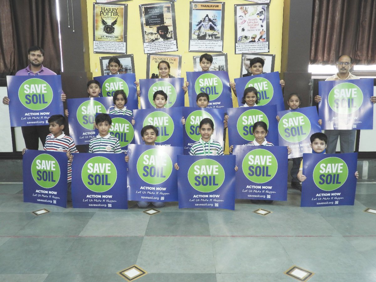 AnpSunbeam's tweet photo. The Real Solution is Right under our Feet! That's the Common Ground for All ... humans, animals, plants ,water bodies micro-organisms..
Let's make it happen
#savesoil,   Let's turn our home into a #consciousplanet an appeal by students  and staff of Sunbeam Annapurna
@SadhguruJV https://t.co/fXYMSOqE3t