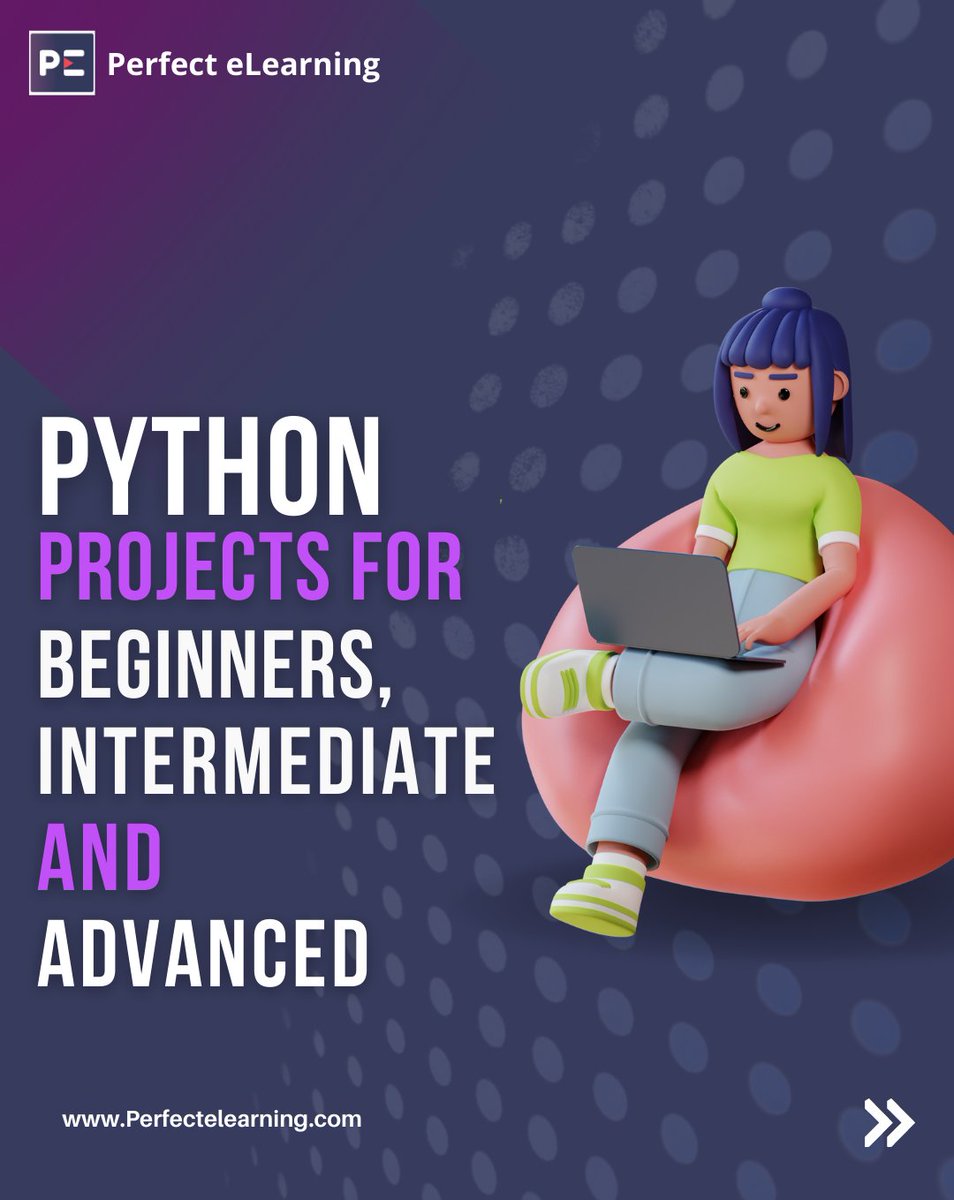 Perfectelearn's tweet photo. To get hands-on experience on Python the best thing you can do is work on some real-time Python project ideas.

What was your first project..? Do let us know in comments..

#PerfectPlanB
#pythonprogramming #pythoncode #pythonlearning #pythonlearningcourse https://t.co/DdZilkUi1b