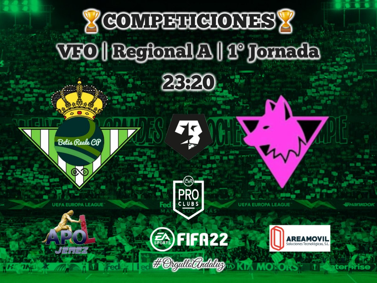 CadistasEA's tweet image. 🗞| BETIS REALE CP🟢⚪️🇪🇸

Tras recargar🔋,volvemos con ganas de arrancar @VFOspain 🏆

Nuestra primera temporada donde iremos a por todas para conseguir el ascenso!!⬆️💯

Suerte a nuestro rival!!🤝

🏆 @VFOspain
⏰️23:20| 1°Jor.
🆚️@foxteam___ 
🗓 18/4/22

#OrgulloAndaluz💚🔱🤍