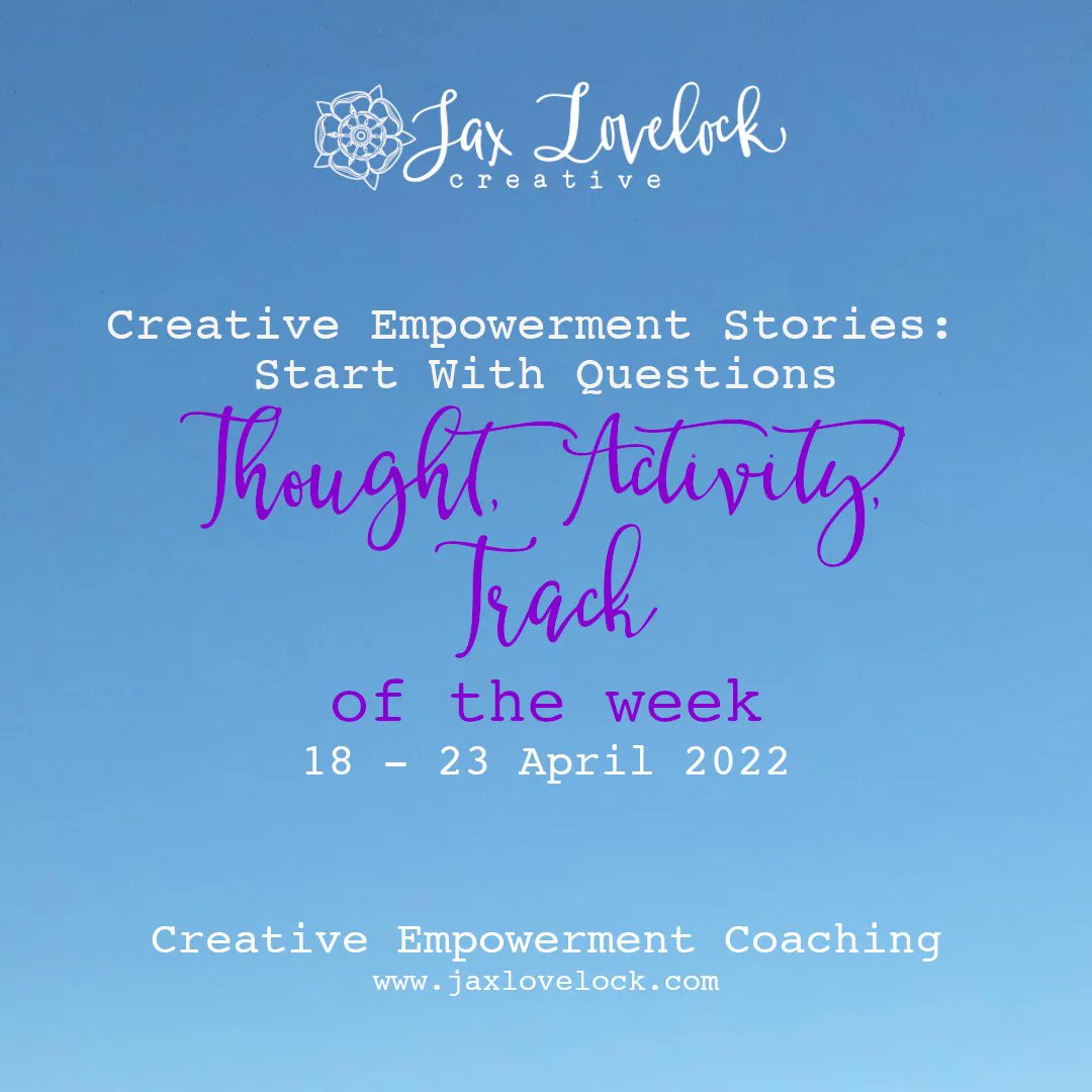 April's about what Creative Empowerment is, ways you can practice it, enhance your wellbeing &amp; change things for the better in personal &amp; professional life. 
This week's about the Creative Questions you ask - find out more: buff.ly/37wGnMt

#creativechange #selfworth