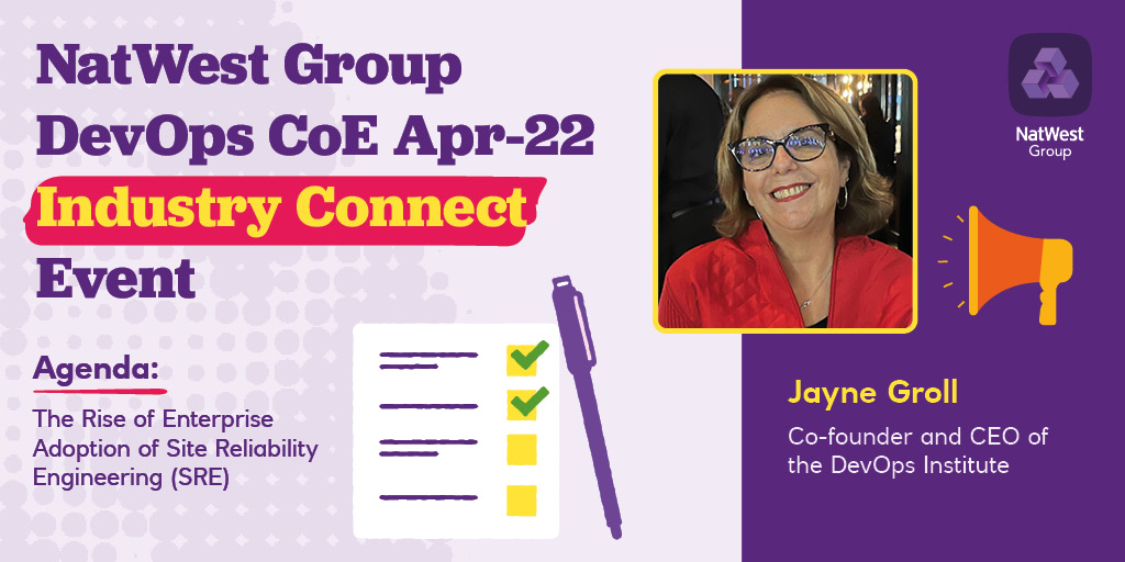 Jayne Groll Ray (@jaynegroll) on Twitter photo Honored and excited to be presenting to <a href="/NatWestGroup/">NatWest Group</a> this week about trends in enterprise adoption of #SRE. Thanks so much to <a href="/pareeksiddharth/">Siddharth Pareek</a> for the invitation! Honored and excited to be presenting to <a href="/NatWestGroup/">NatWest Group</a> this week about trends in enterprise adoption of #SRE. Thanks so much to <a href="/pareeksiddharth/">Siddharth Pareek</a> for the invitation!