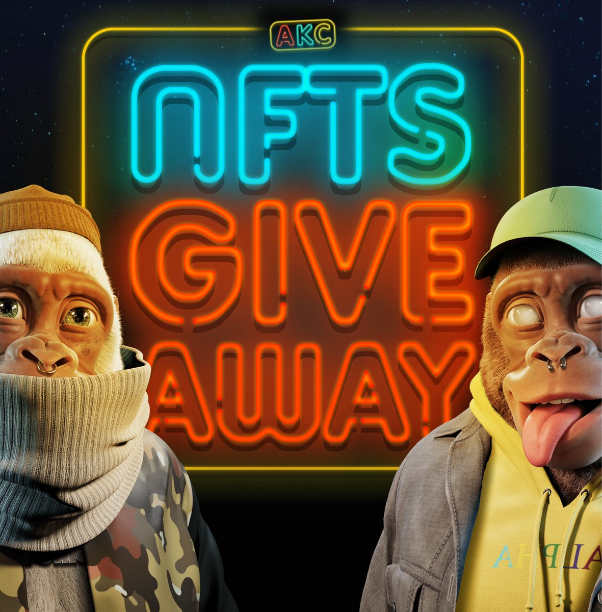 AlphaKongsClub's tweet image. 2 Alpha Kongs NFTs giveaway (#94 + #53) 🚀

Get your tribe item for passive rewards in the next 48 hours, and have a chance to win an Alpha Kongs NFT! The more tribe items you get right now, the higher your chances of winning.🎉

RT + tag 2 friends for a chance to win 100 $AKC🍀