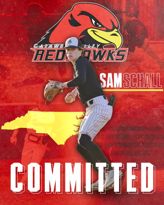sam.schall (@samschall2) on Twitter photo Super excited to announce my commitment to Catawba Valley Community College. Thank you coaches, family, <a href="/tpanationals/">TPA Nationals</a> and <a href="/BaseballApex/">Apex Baseball</a> <a href="/coach_olive/">Lane Olive</a>
<a href="/CVCCBaseball/">CVCC Baseball</a>
<a href="/MarshallMcD22/">Marshall McDonald</a> Super excited to announce my commitment to Catawba Valley Community College. Thank you coaches, family, <a href="/tpanationals/">TPA Nationals</a> and <a href="/BaseballApex/">Apex Baseball</a> <a href="/coach_olive/">Lane Olive</a>
<a href="/CVCCBaseball/">CVCC Baseball</a>
<a href="/MarshallMcD22/">Marshall McDonald</a>