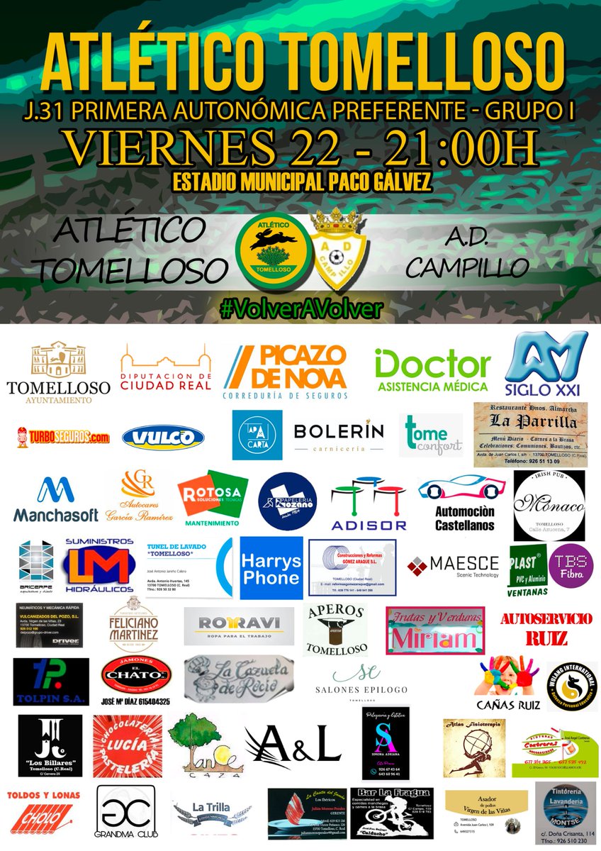 🍇 Que mejor plan para empezar la #RomeriaTomelloso2022 que viendo a tu equipo ganar y seguir luchando por el ascenso? 🥰🤞
Jugamos el VIERNES en nuestra casa y vamos a necesitar tu apoyo para conseguir esos 3 puntos tan importantes en la primera de las 4 finales que quedan 💪🏟️