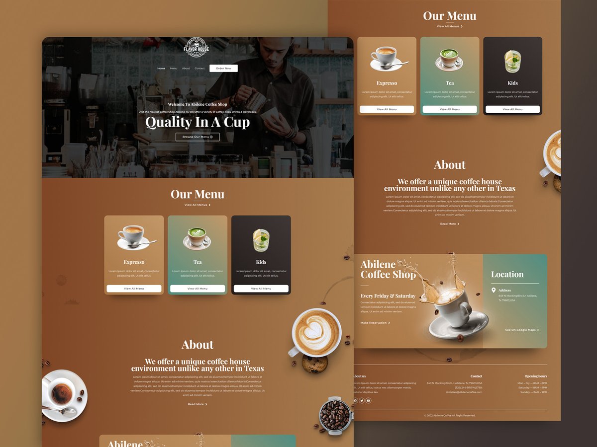 devashiqur's tweet photo. Looking for a Coffee Shop Website Design? Check out our recently designed website for Abilene Coffee. We design websites with Full-Branding, Mobile Responsive, and SEO Optimization.

#ashiqurrahman #ashiqur_rahman #ashiqurtech #CoffeeShopWebsite #CoffeeShopWebsiteDesign https://t.co/ECbgGOlU8z