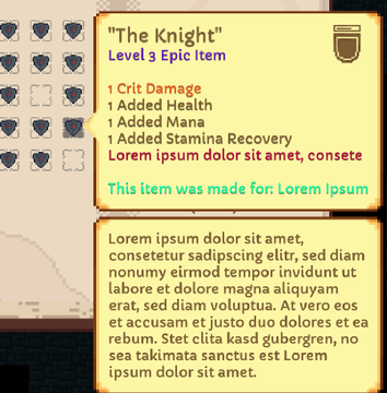 Kl3XY's tweet photo. Finally got around to work on the Item Hover UI thingys :D
Before After
#GameMaker #Aseprite #indiedev #gamedev #AlmightyShield #GameMakerStudio2 # https://t.co/6gnUjBk0yO