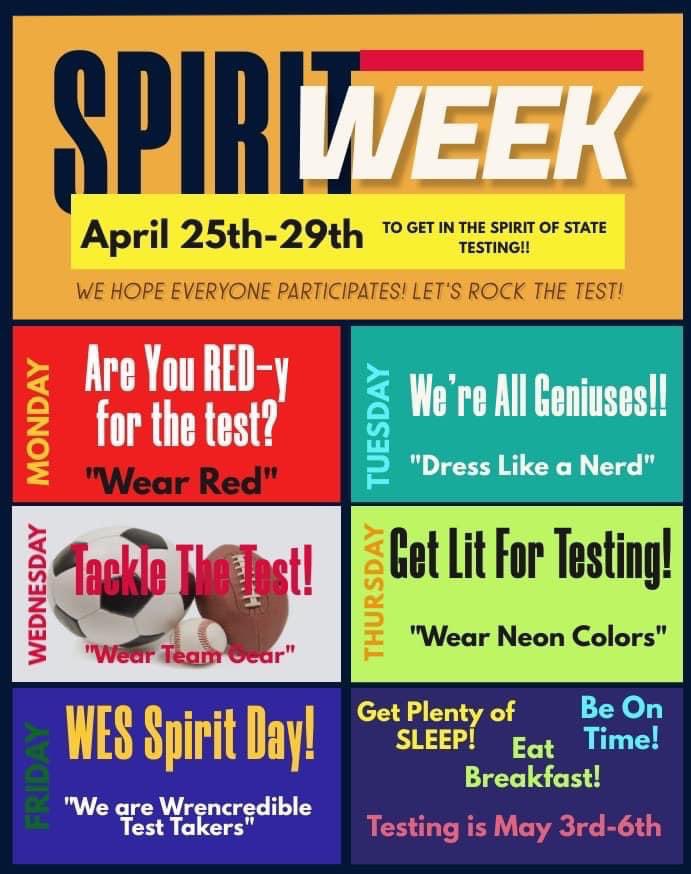 Bold_Leader864's tweet photo. Next week WE about to bring that good ole School Spirit in the building as we prepare for state testing!! Next week gone be Wrencredible!! #TheWaterlooWay #MakingWaysNotExcuses #SpiritWeek22 https://t.co/NyinmRQhY3