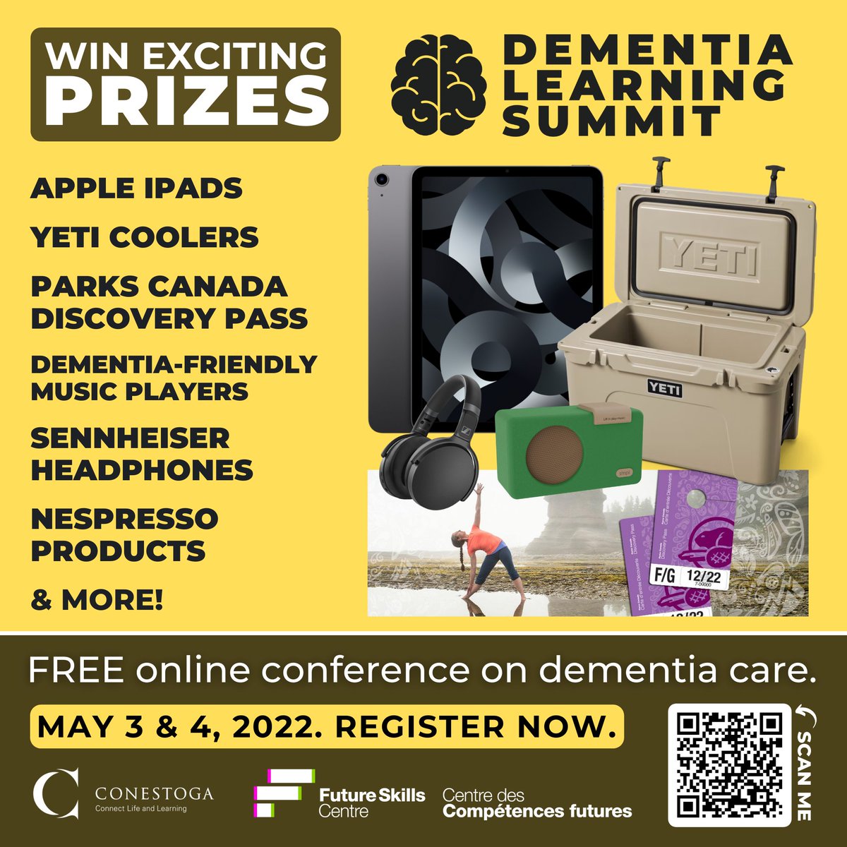 REGISTER TODAY to attend the #Dementia Learning Summit on May 3-4, 2022, for your chance to WIN some exciting PRIZES: bit.ly/3GsihOJ
#OnlineConference #DementiaLS22 #ConestogaCRADLE <a href="/fsc_ccf_en/">Future Skills Centre</a>
