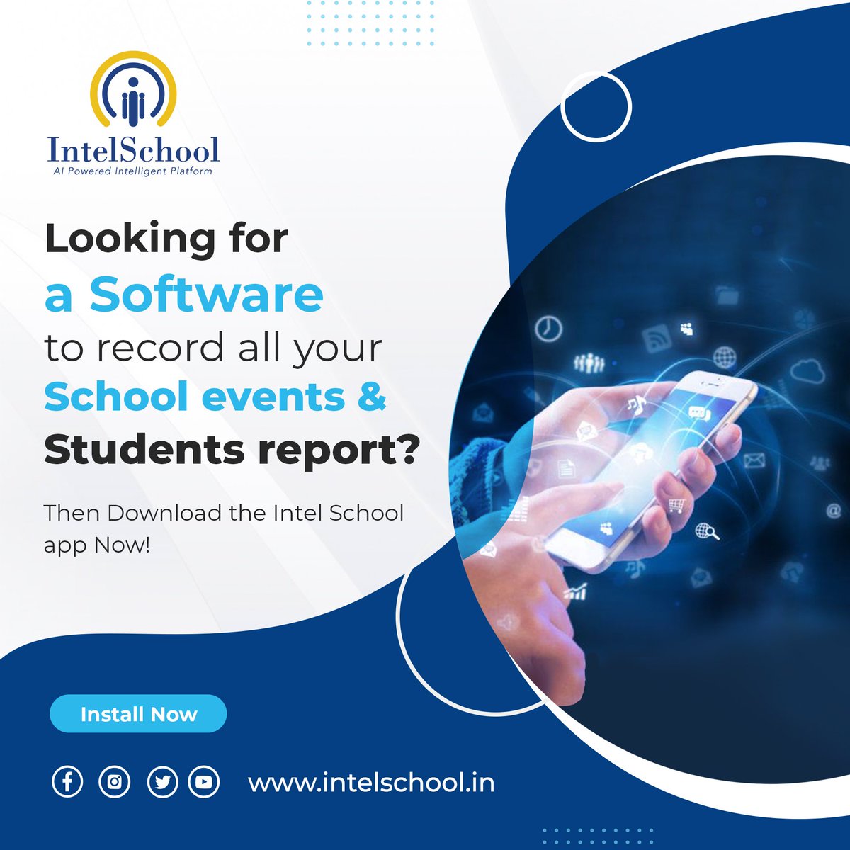 IntelSchoolApp's tweet photo. ๐ขIf you are looking for a School ERP Software Then choose IntelSchool it is the best #schoolmanagementsoftware.
#erp #cloudbased #cloudtechnology #schoolmanagment #campus #college #softwareforschools #universitysoftware #schoolerp #school #besterpsoftware https://t.co/fzebYlEnsG