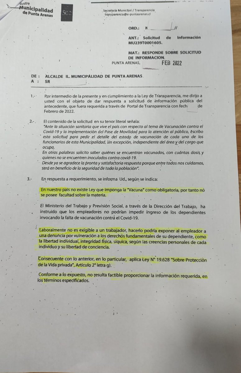 @Fnix41330175 @jou_kaiser Adjunto nueva información respecto de la discrepancia de trato de parte de los funcionarios públicos hacia los ciudadanos usuarios de los servicios. No entregan información de SU 'estado de salud',
@munipuq @Evelyny4053489 @SomosMGL @NataliaRavanal1