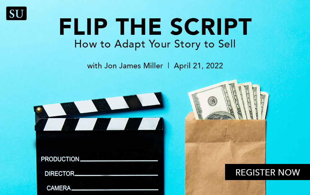 scriptmag's tweet photo. FLIP THE SCRIPT: How to Adapt Your Story to Sell

by @JonJimMiller

Learn more here: https://t.co/OHSLACeCVZ

#scriptchat #amwriting #screenwriting #ScriptUniversity #onlineeducation #writing #writingcommunity https://t.co/9jFL3mlgcK
